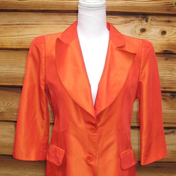 Orange Iridescent Jacket Blazer - Picture 4 of 9